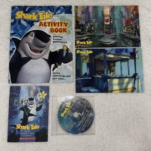 Shark Tale Movie Promo Bundle Activity Books Postcards Music Sampler CD 2004